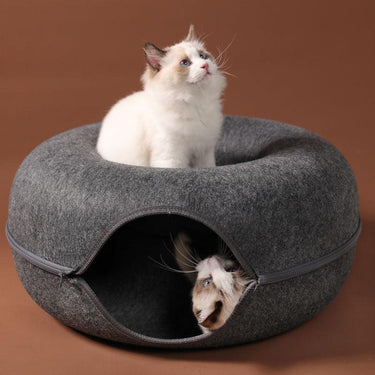 Disk-O Felt Cat Tunnel Bed Cat Beds KittyNook Cat Company